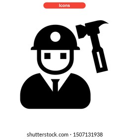 construction equipment icon isolated sign symbol vector illustration - high quality black style vector icons
