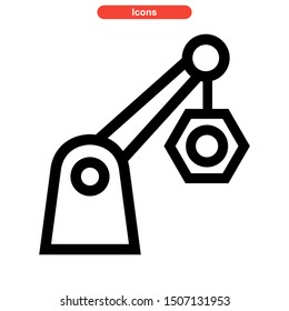construction equipment icon isolated sign symbol vector illustration - high quality black style vector icons
