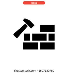 construction equipment icon isolated sign symbol vector illustration - high quality black style vector icons
