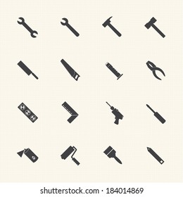 Construction equipment icons set