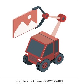 Bauausrüstung Großmaschine. Spezialmaschinen. Bauarbeiten. Auto. Baumaschinen, Vektorgrafik.
