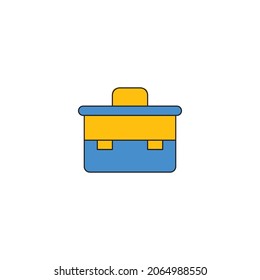 construction equipment repair toolbox icon vector