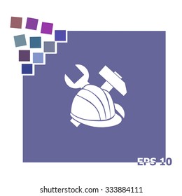 Construction equipment vector icon.