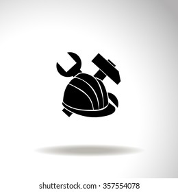 Construction equipment vector icon.