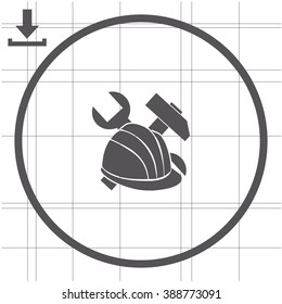 Construction equipment vector icon.