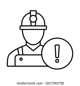 
Construction error  Line Style vector icon which can easily modify or edit
