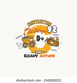 construction, excavation, transportation, vector, design, T shirt