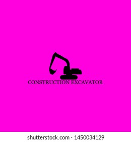 construction excavator icon sign signifier vector