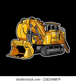 
Construction Excavator Machine Equipment Gear Vector 