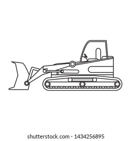 Construction excavator vehicle machine isolated vector illustration graphic design