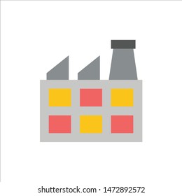 Construction, Factory, Industry  Flat Color Icon. Vector icon banner Template