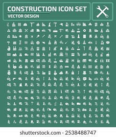 Construcción Y Fábrica De Vector Icon Set