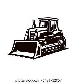 Construction and Farm Tractor Illustration Vector