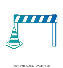 construction fence with cone