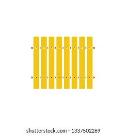 Construction fence icon . Flat design. Vector illustration.