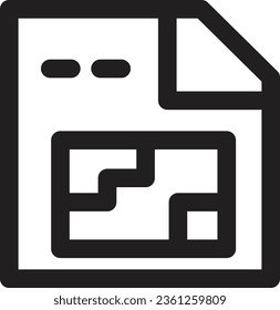 Construction File Plan Outline Icon