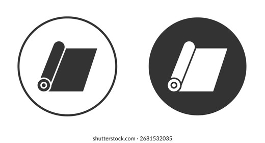 Icono de rollo de película de construcción plana. Ilustración aislada símbolo de signo de Vector