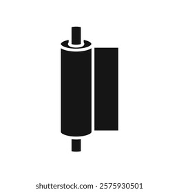 Construction film roll icon Simple thin line flat symbol