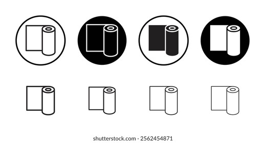 Construction film roll icon Thin line flat illustration