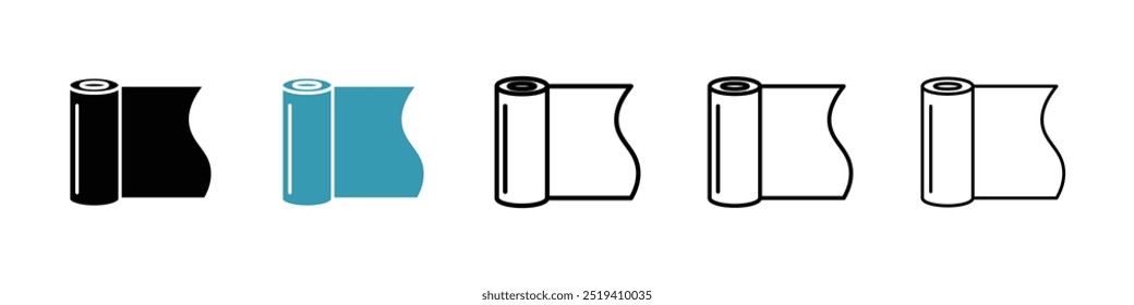 Conjunto de iconos de Vector de icono de rollo de película de construcción. EPS 10