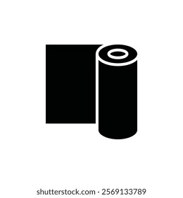 Construction film roll icon Vector flat thin line illustration