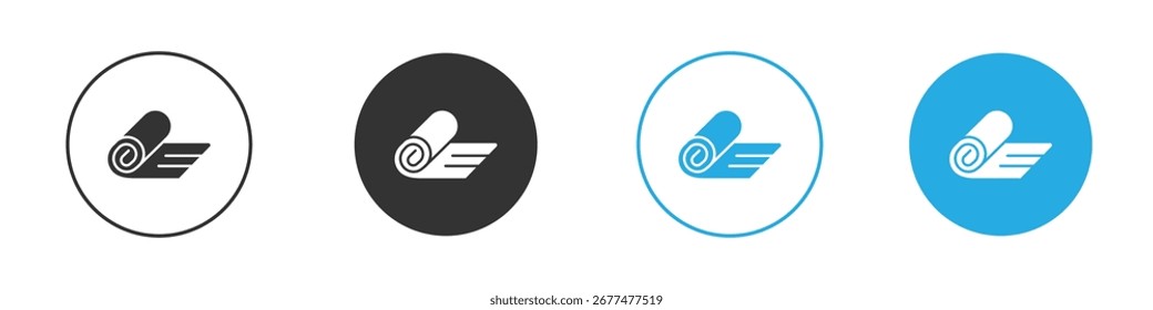 Construction Film Roll Icon Vektor Stil flache trendige Sammlung.