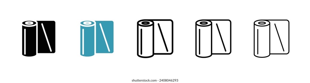 Juego de iconos del vector de la película de construcción. Generar símbolo de material para el diseño de la interfaz de usuario.