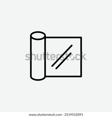 Construction film rollline vector icon. EPS 10