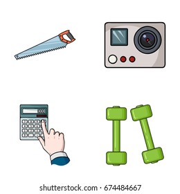 construction, finance and other web icon in cartoon style.art, fitness icons in set collection.