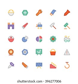 Construction flat bold Vector Icons 11