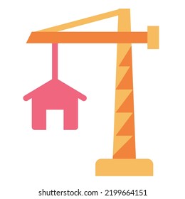 construction flat color icon vector