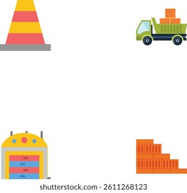 Construction and flat color Icons