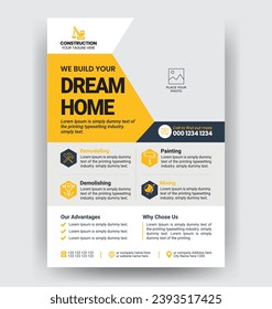 Construction Flyer Design Template, Construction Flyer 	