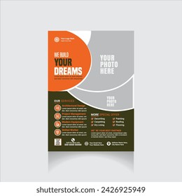 Construction Flyer design,Promotion flyer design  template