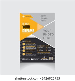 Construction Flyer design,Promotion flyer design  template