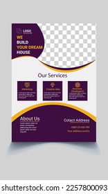 Construction flyer and template  design