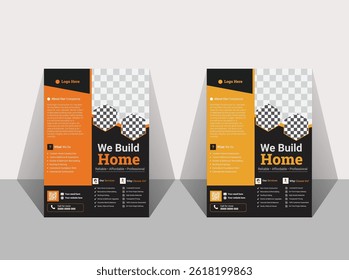 Construction Flyer Template Vector Design. Annual report brochure flyer design template, Leaflet presentation, book cover. layout in A4 size. Vector