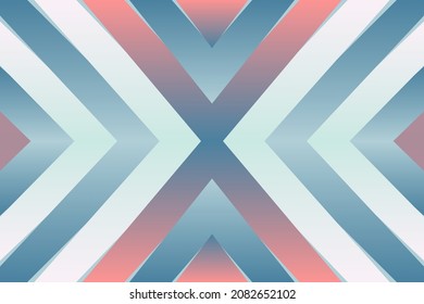 Construcción de diseño de espacio de copia artística vectorial de concepto futurista. Colores de gradiente retro rosa azul pastel. Patrón de líneas geométricas de textura abstracta. Fondo gráfico de mosaico rayado