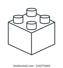 Construction game concept line icon. Simple element illustration. Construction game concept outline symbol design. Can be used for web and mobile UI/UX . Modern vector style