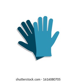 Construction gloves icon. Glove icon. Dish wash gloves. EPS 10