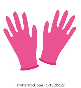 Construction gloves icon. Use for dish wash and disinfection.