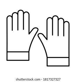 
Construction gloves  Line Style vector icon which can easily modify or edit
