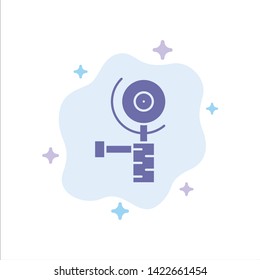 Construction, Grinder, Grinding Blue Icon on Abstract Cloud Background
