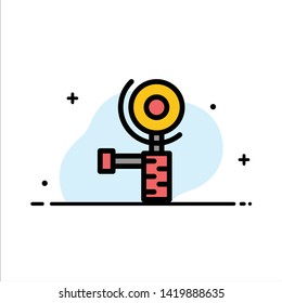 Construction, Grinder, Grinding  Business Flat Line Filled Icon Vector Banner Template