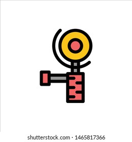 Construction, Grinder, Grinding  Flat Color Icon. Vector icon banner Template. Vector Icon Template background