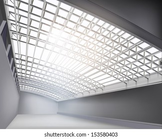 Construction of a hall. Vector illustration.