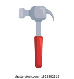 diseño de martillo de construcción del taller de mantenimiento de trabajo y tema de reparación Ilustración de vectores