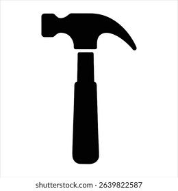 Construction hammer icon design tool repair symbol isolated equipment construction icon repair fix