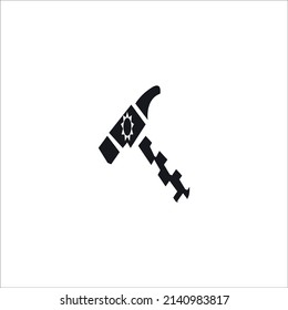 Bauhammer-Symbol auf weißem Hintergrund 