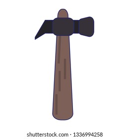 construction hammer tool blue lines